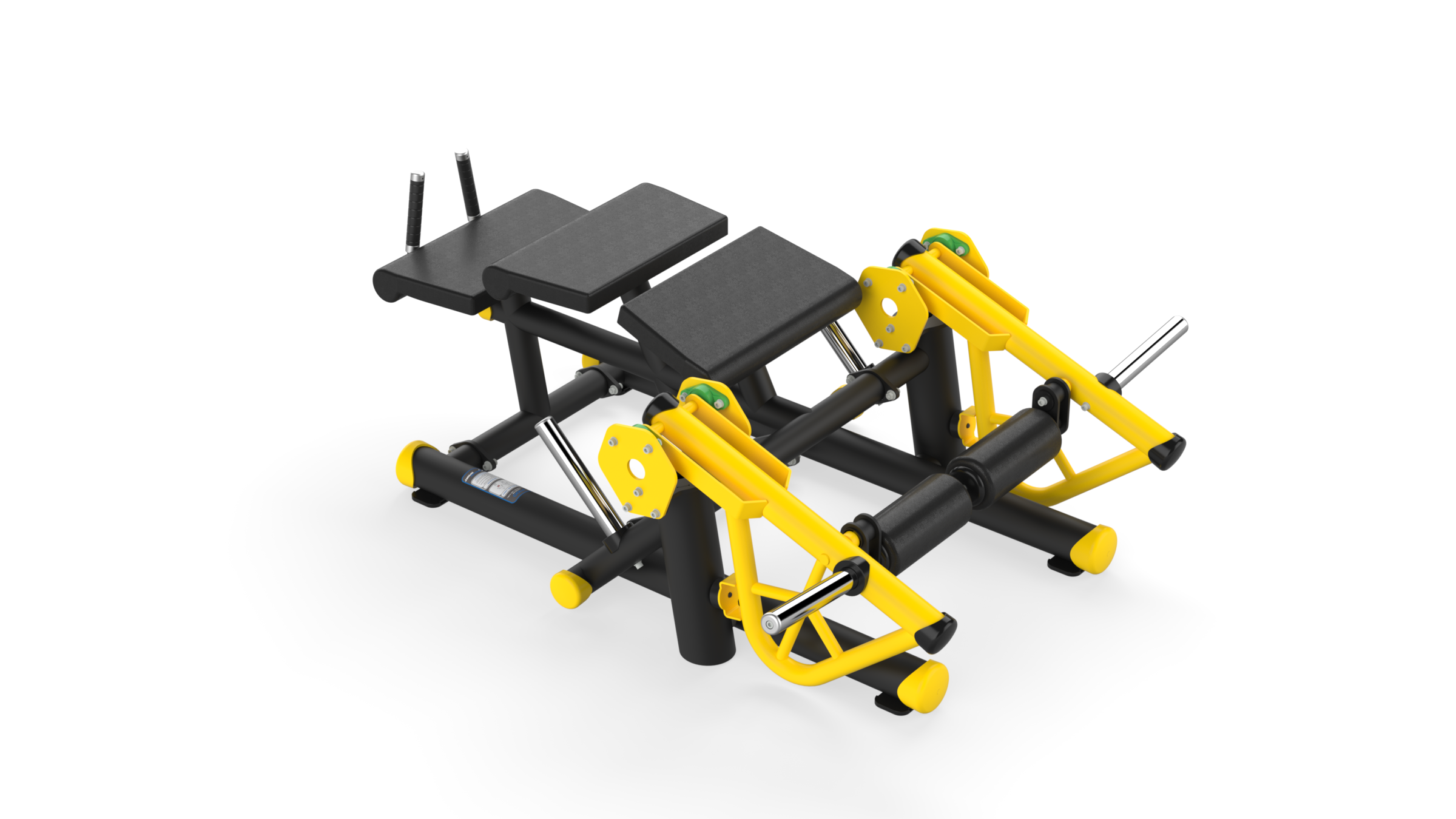 F100 Force Horizontal Leg Curl Black Yellow Black Leather f100 Forceline horizontal leg curl fitness makinesi