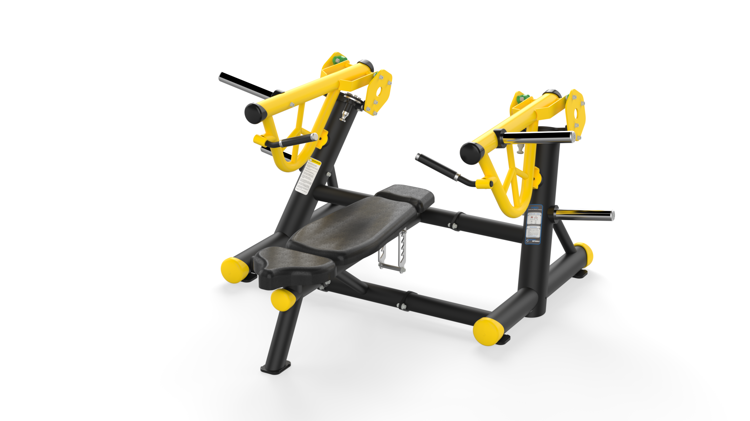 F60 Force Bench Press Black Yellow Black Leather f60 Forceline bench press fitness makinesi