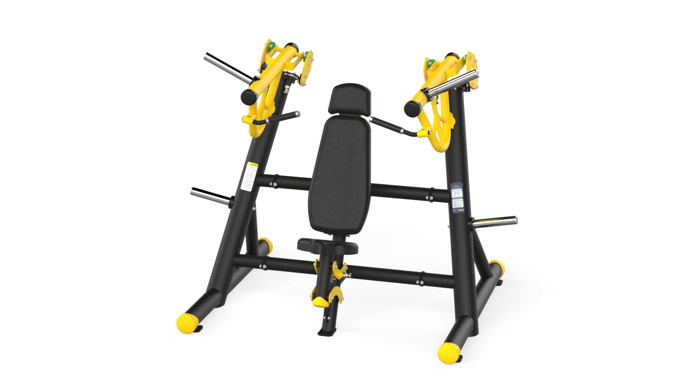 F20 Force Shoulder Press Black Yellow Black Leather f20 Forceline shoulder press fitness makinesi